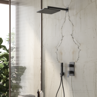 Встраиваемый смеситель универсальный Bossini Aki Z00741.073 чёрный матовый